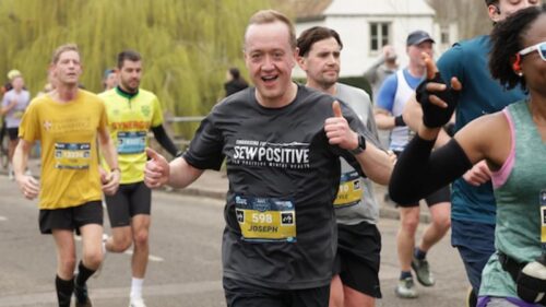 Joseph Barker-Sherry is running the London Marathon for Sew Positive